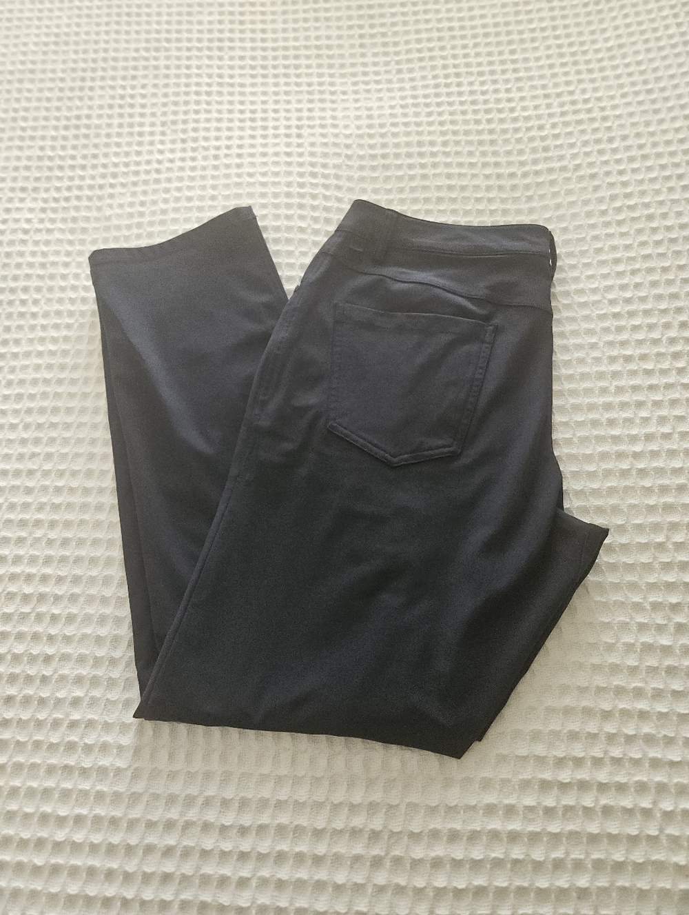 Lululemon Men's Blue Casual Pants Straight Leg Logo Size 33